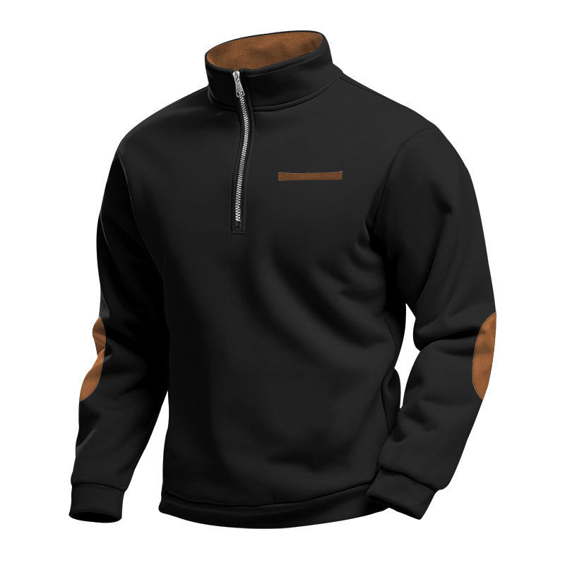 Herren Hochwertiges Sweatshirt mit Stehkragen und Reißverschluss ModeGeist