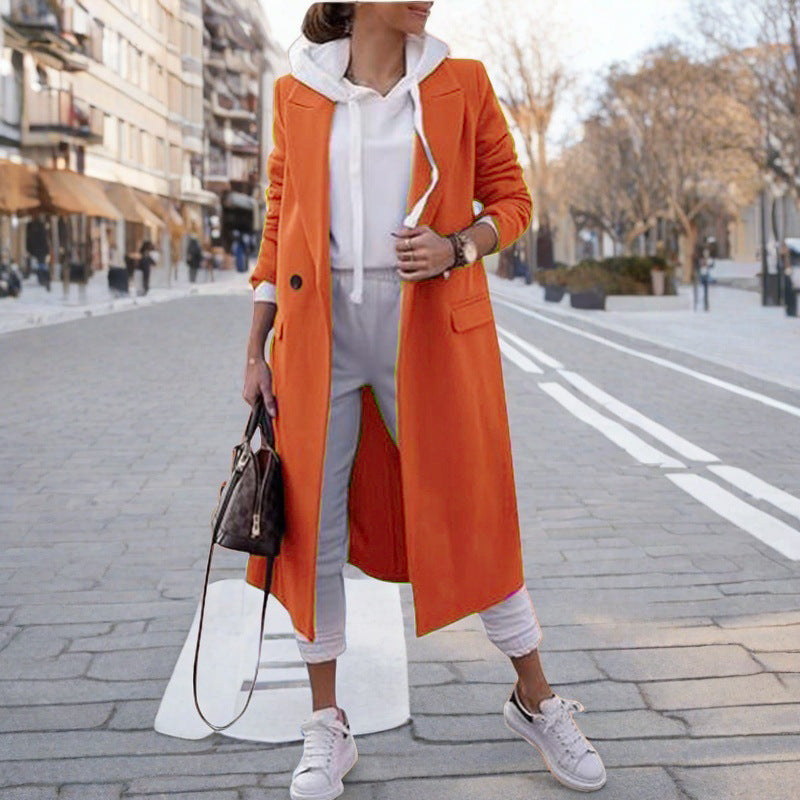 Damen eleganter trenchcoat mit Kapuze ModeGeist