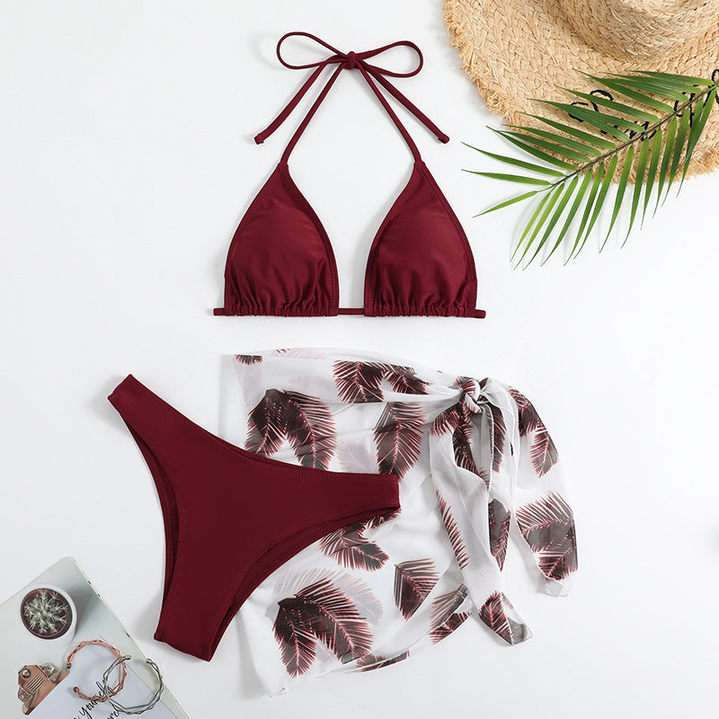 Moderner Dreieck-Bikini mit Strandtuch für Damen von MODEGEIST
