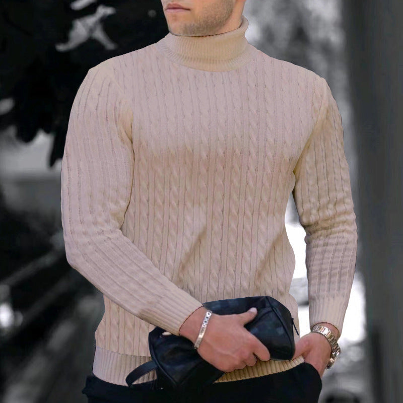 Herren moderner Rollkragenpullover mit strukturiertem Design ModeGeist