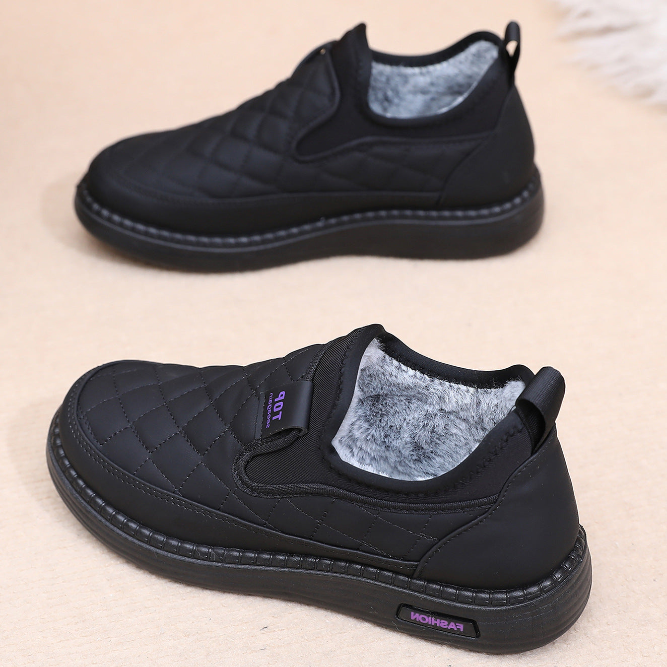 Damen Bequeme und warme Hausschuhe mit rutschfester Sohle ModeGeist