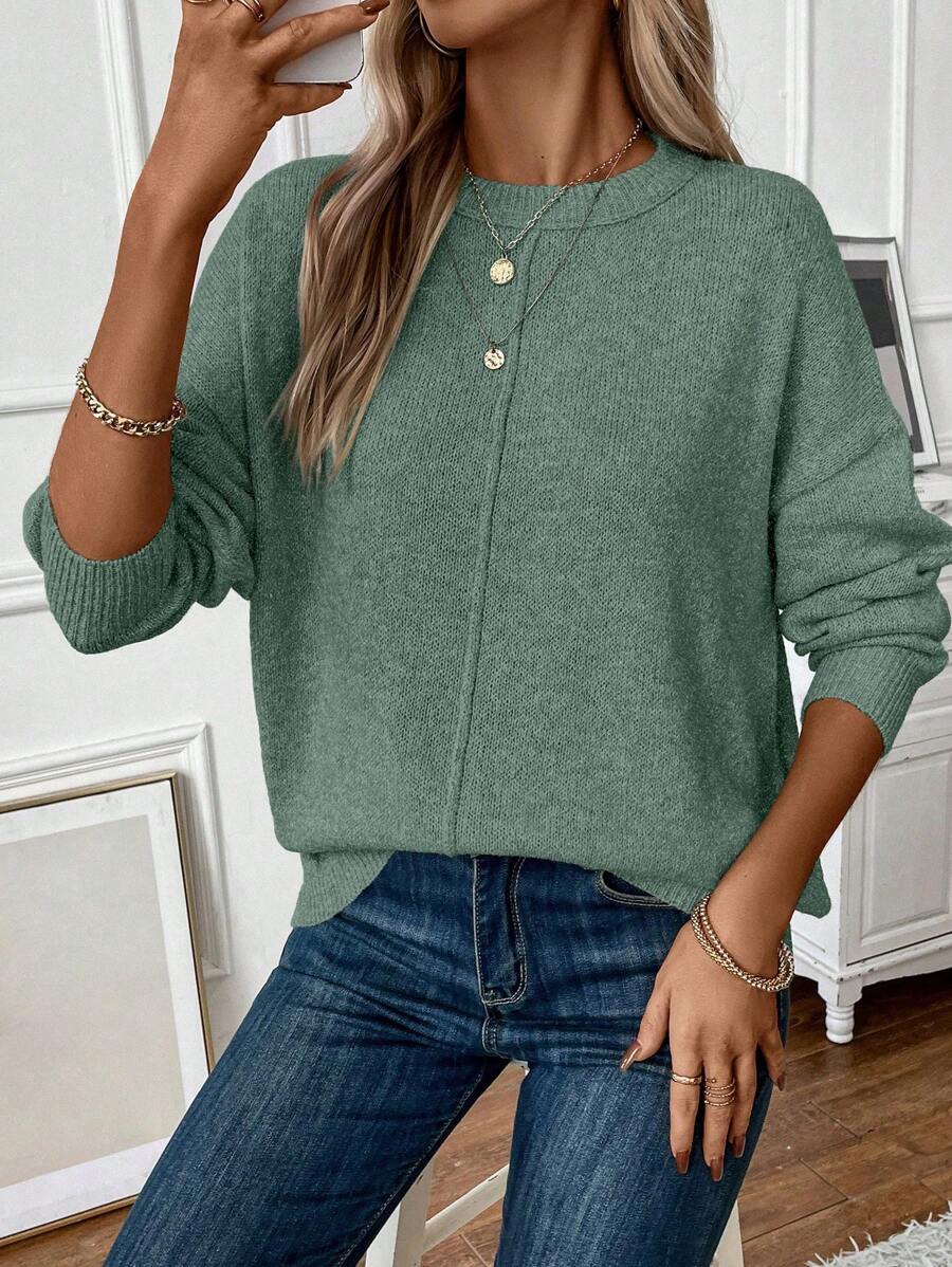Damen lässiger Strickpullover ModeGeist