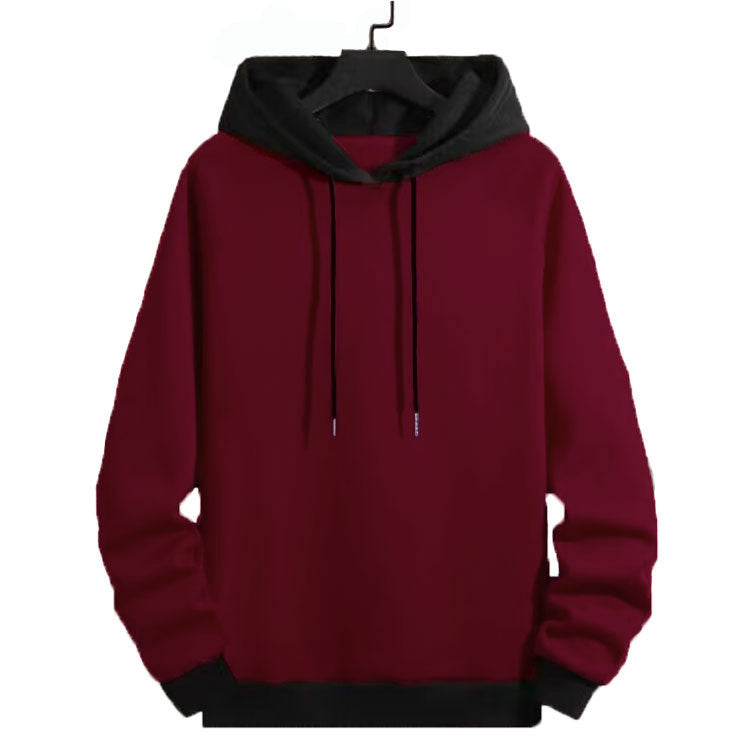 Herren legerer Kapuzenpullover mit kontrastierenden Ärmeln ModeGeist