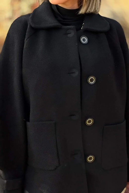 Damen modische und warme Wollejacke mit praktischen Taschen ModeGeist