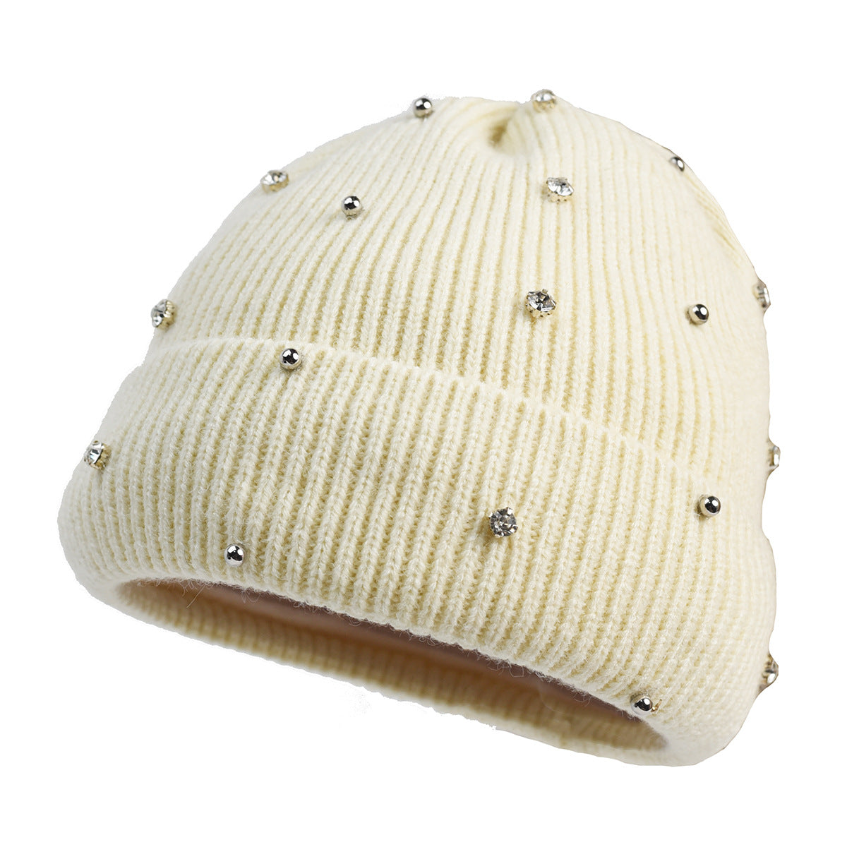 MODEGEIST Damen Beanie Strickmütze Glitzer-Details Weich Winter Warm
