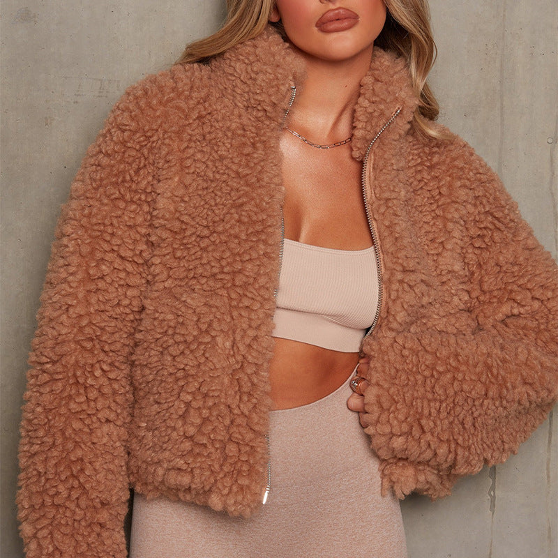 Damen Fluffy Fleecejacke ModeGeist