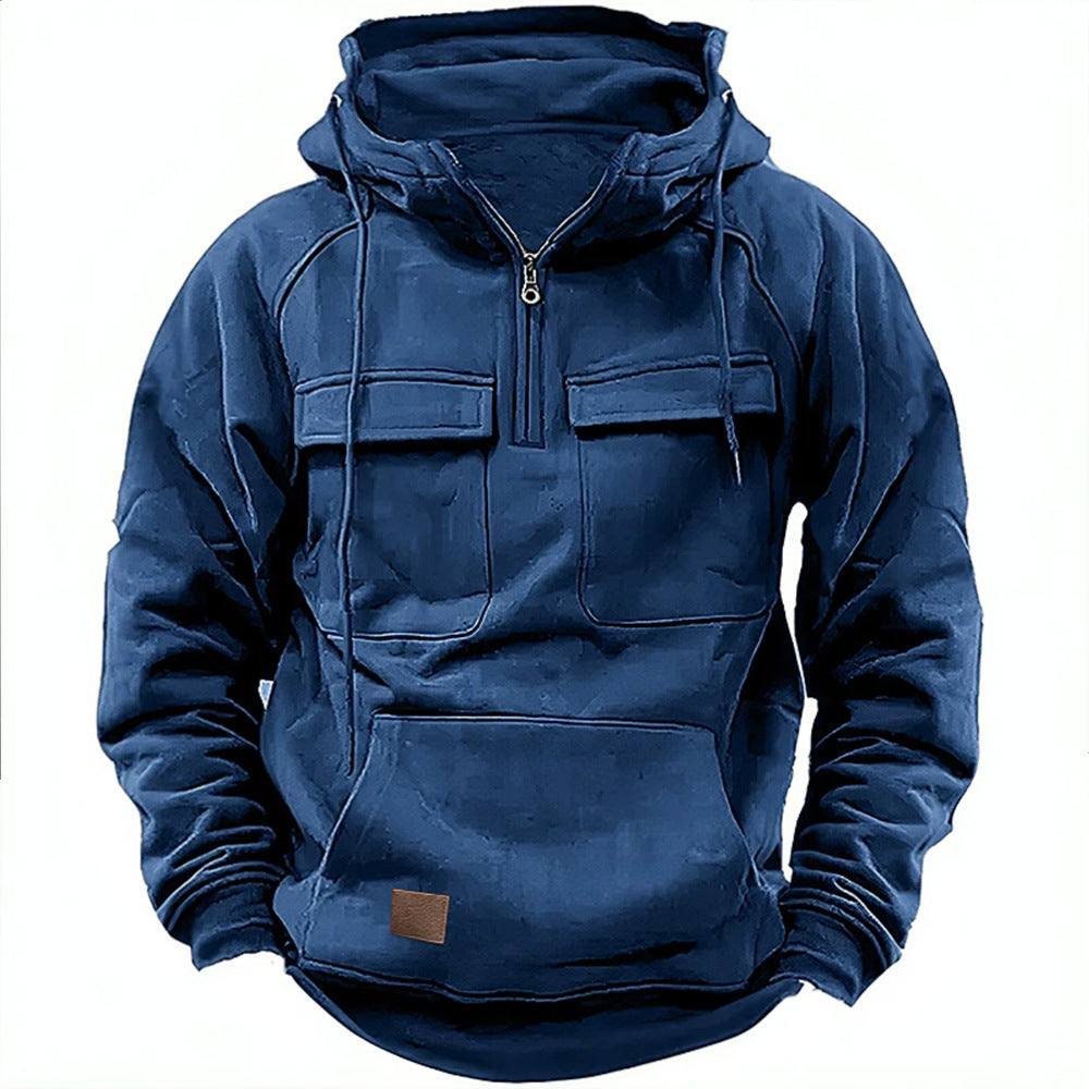 Herren Funktionales Kapuzenpullover mit praktischen Taschen ModeGeist