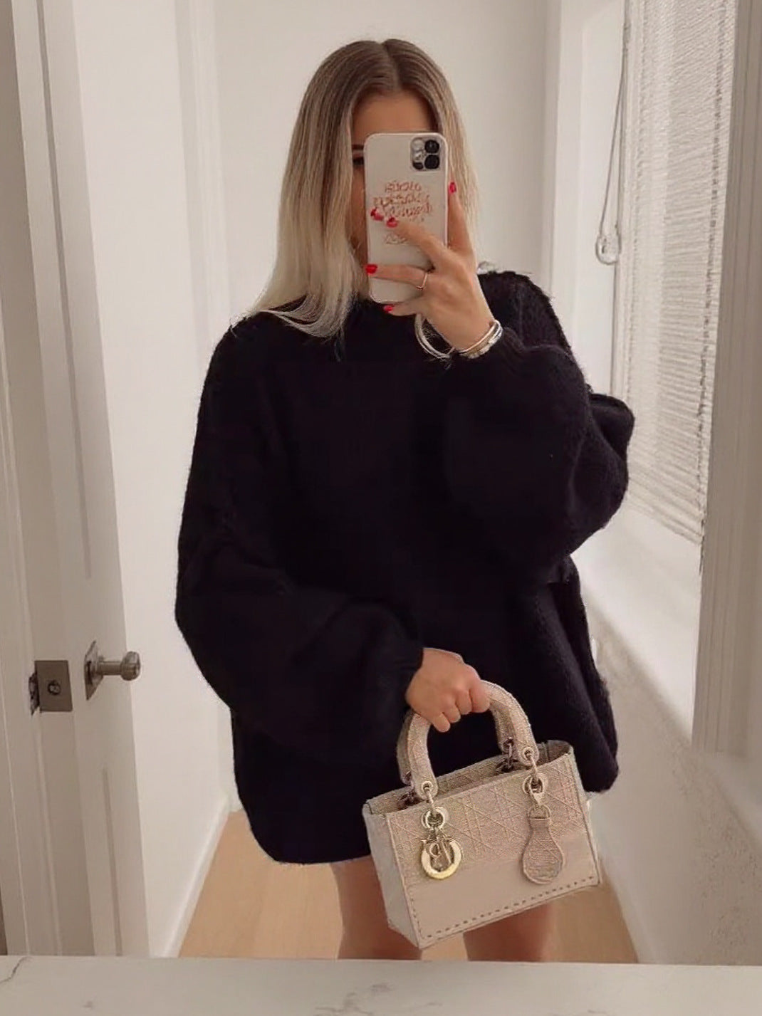 Damen kuscheliger Oversize-Pullover mit weiten Ärmeln und strukturiertem Strick ModeGeist