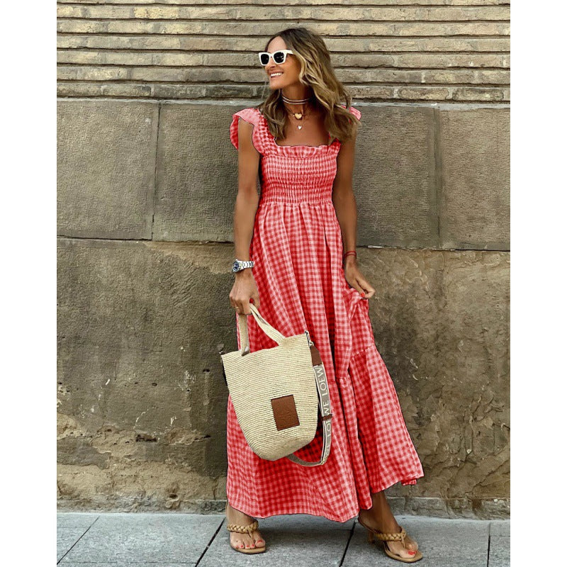 Modegeist Damenkleid mit Puffärmeln und Raffungen