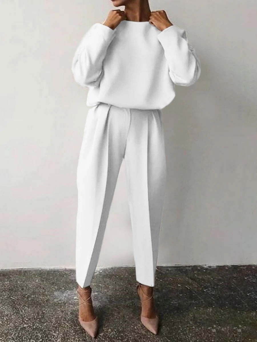 Damen Lässiges Zweiteiliges Set mit weitem Schnitt und stylischen Details ModeGeist