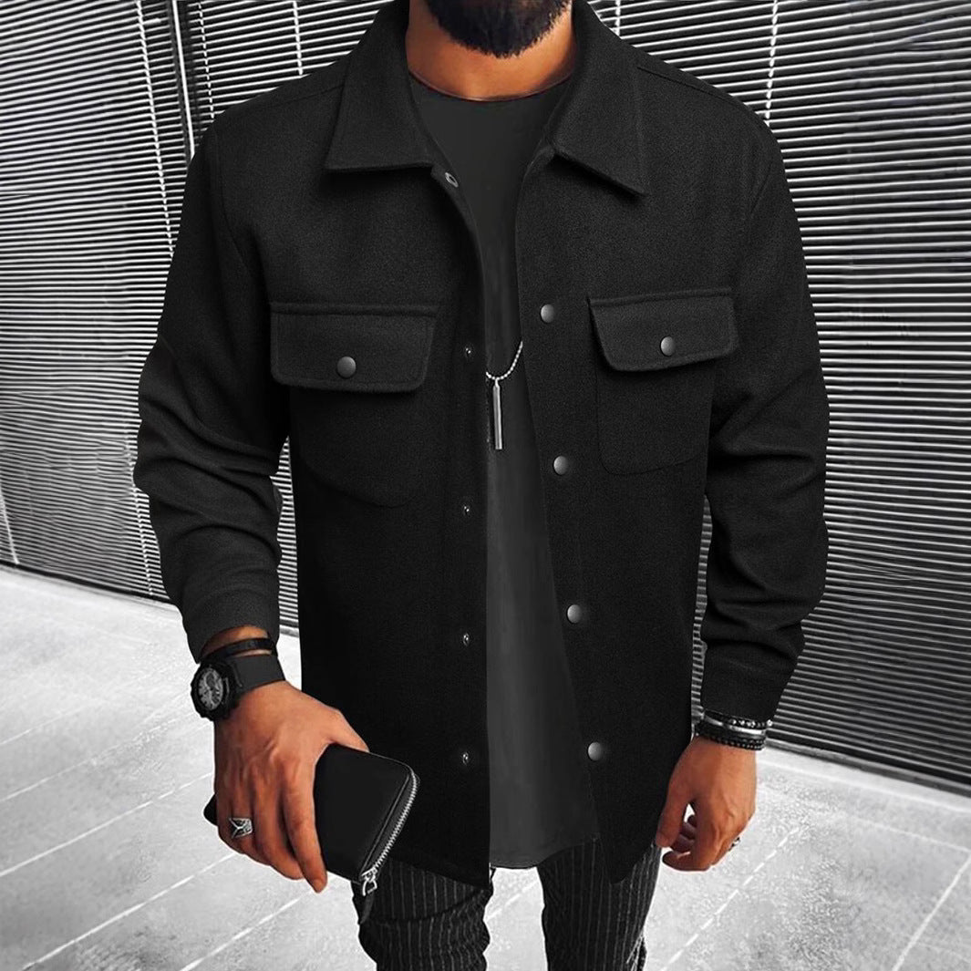 Herren Hemdjacke aus hochwertigem Wollmix ModeGeist