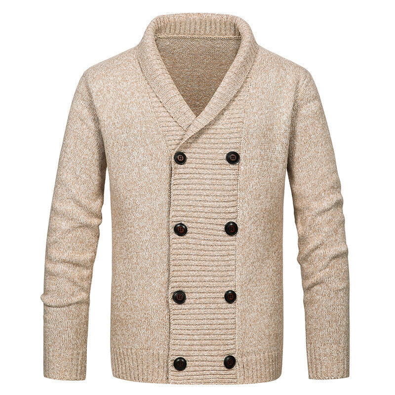 Herren Strickjacke mit modernem Schalkragen und dekorativen Knöpfen ModeGeist