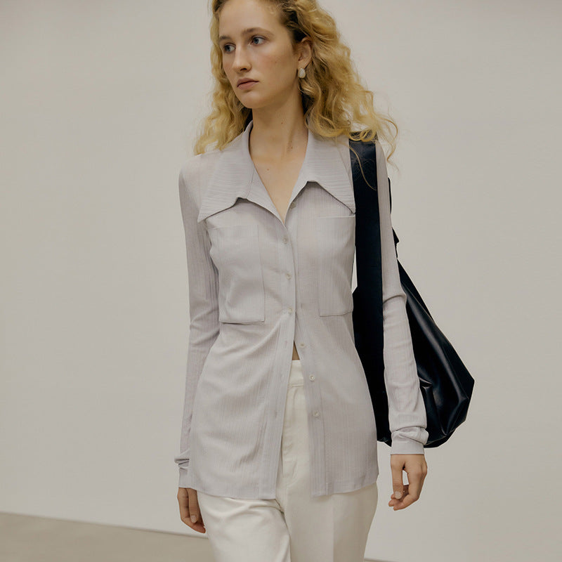 Elegante Damenbluse mit Struktur – MODEGEIST