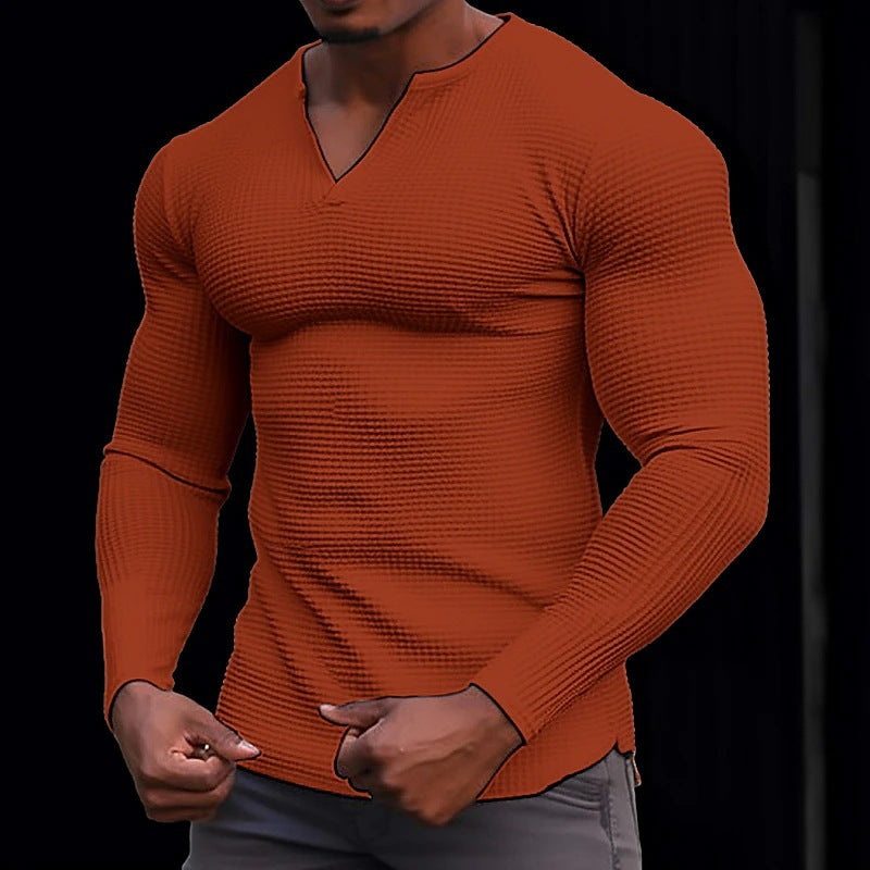 Herren Langarmshirt mit strukturiertem Design ModeGeist