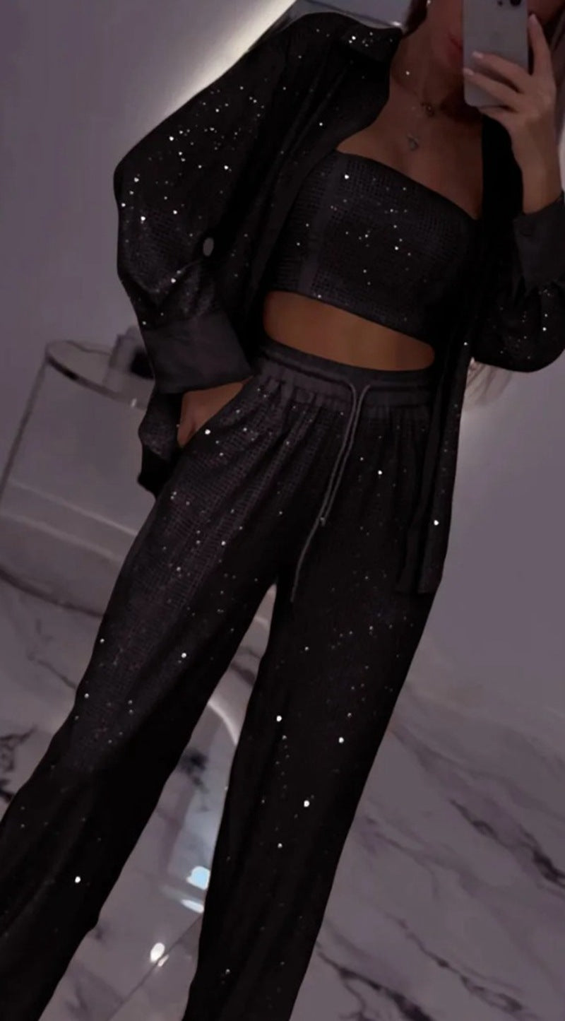 Funktionsanzug für Damen mit Pailletten-Look von MODEGEIST