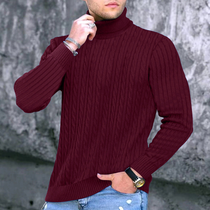 Herren moderner Rollkragenpullover mit strukturiertem Design ModeGeist