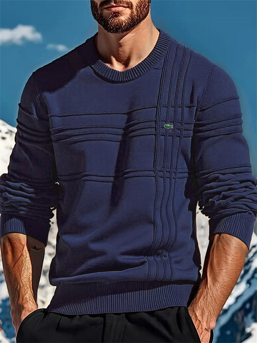 Herren stylischer Strickpullover mit einzigartigen Texturdetails ModeGeist