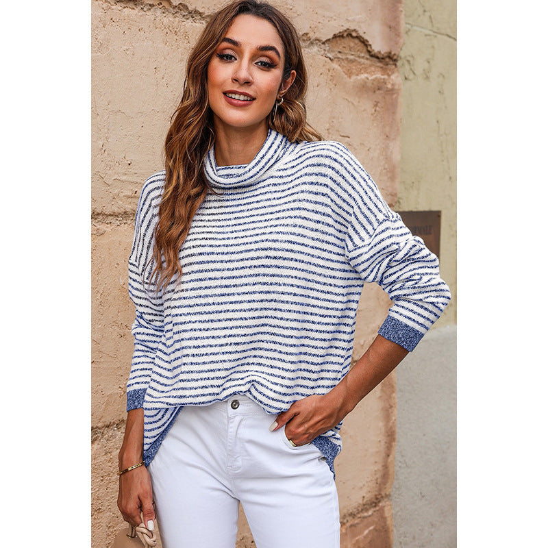 ModeGeist | Wollmischung Damen Rollkragenpullover mit Langen Ärmeln