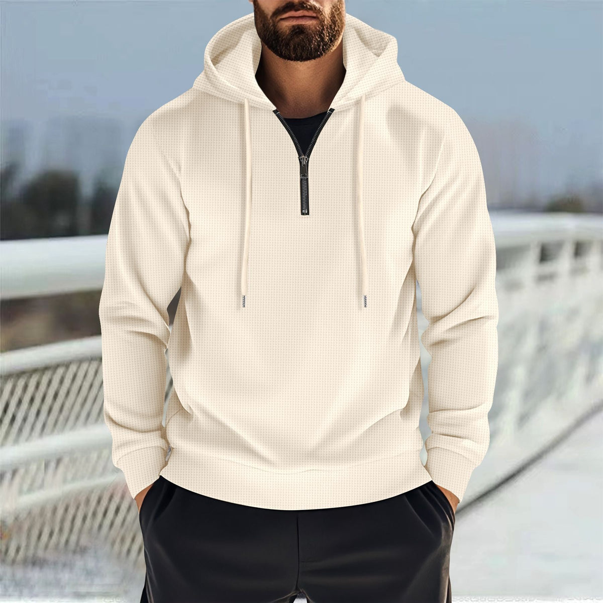 Herren Funktionspullover mit praktischem Reißverschluss und sportlichem Design ModeGeist