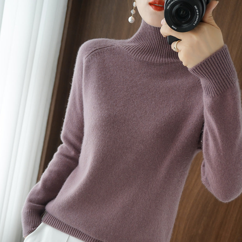 ModeGeist | Modischer Rollkragen-Strickpullover