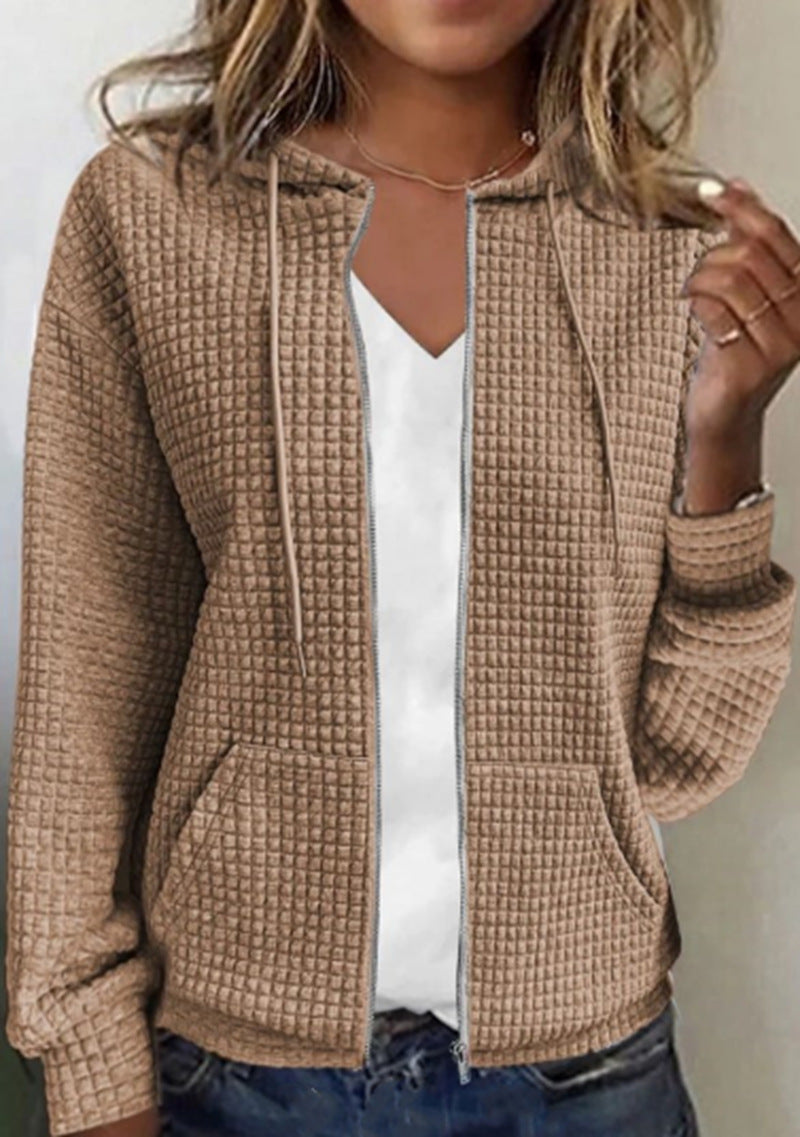 ModeGeist | Lässige Jacke mit Tasche in Uni-Farbe