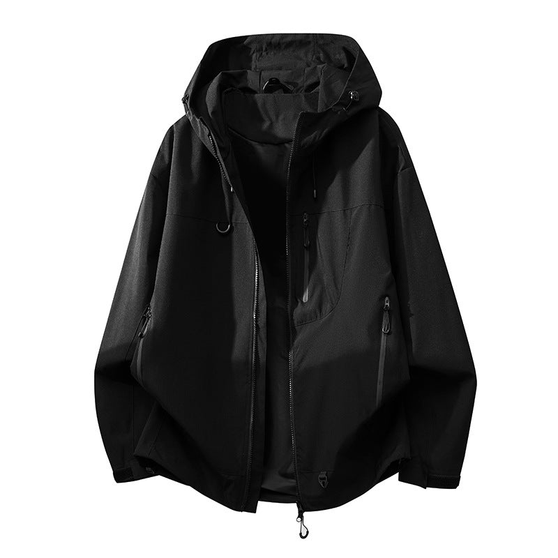 Damen technische Outdoorjacke mit multifunktionalen Taschen und verstellbarem Kapuzensystem ModeGeist