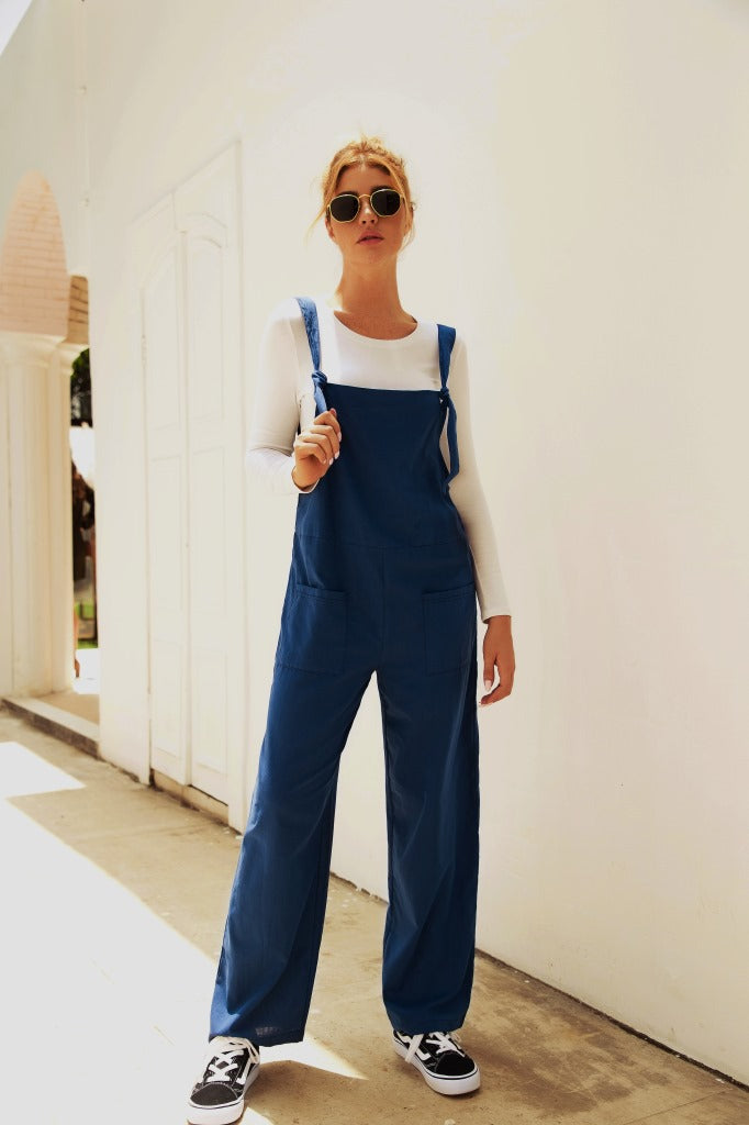 Damen Lässiger Overall mit breiten Beinen und praktischen Taschen ModeGeist
