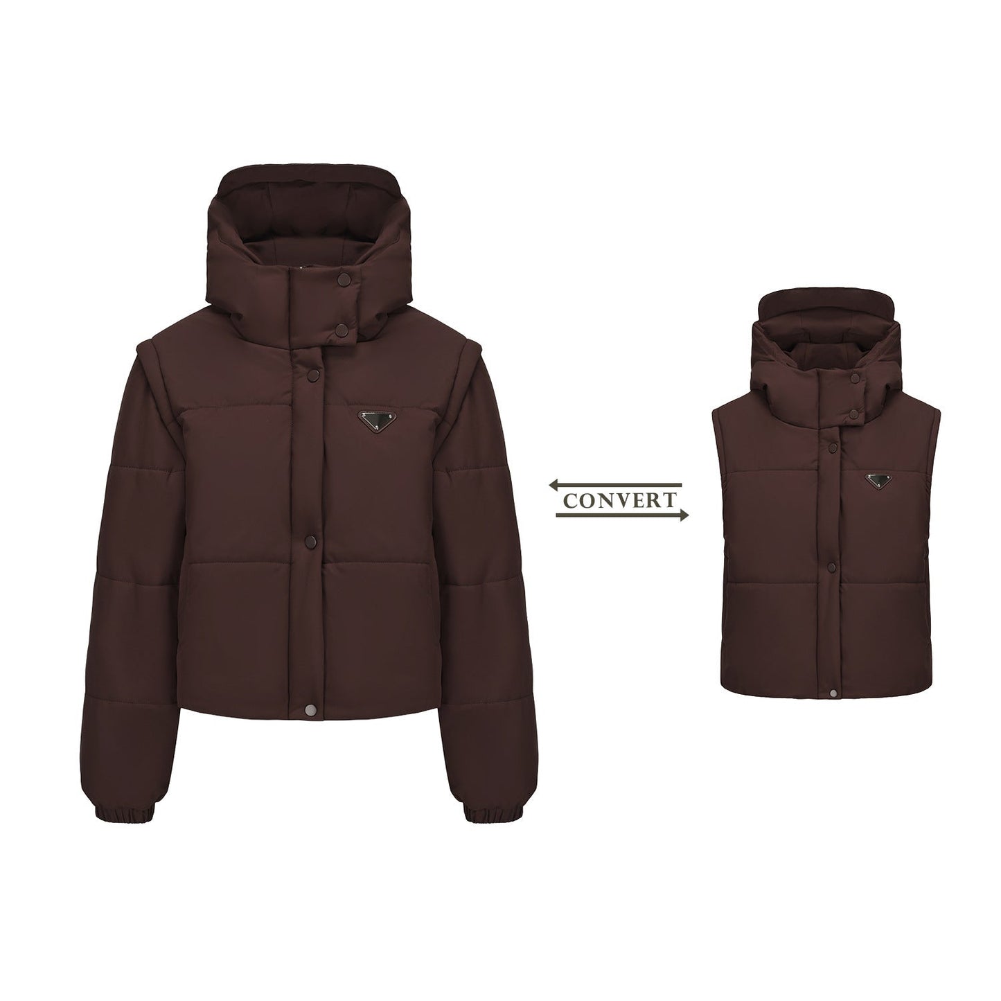 Damen wandelbare Steppjacke ModeGeist