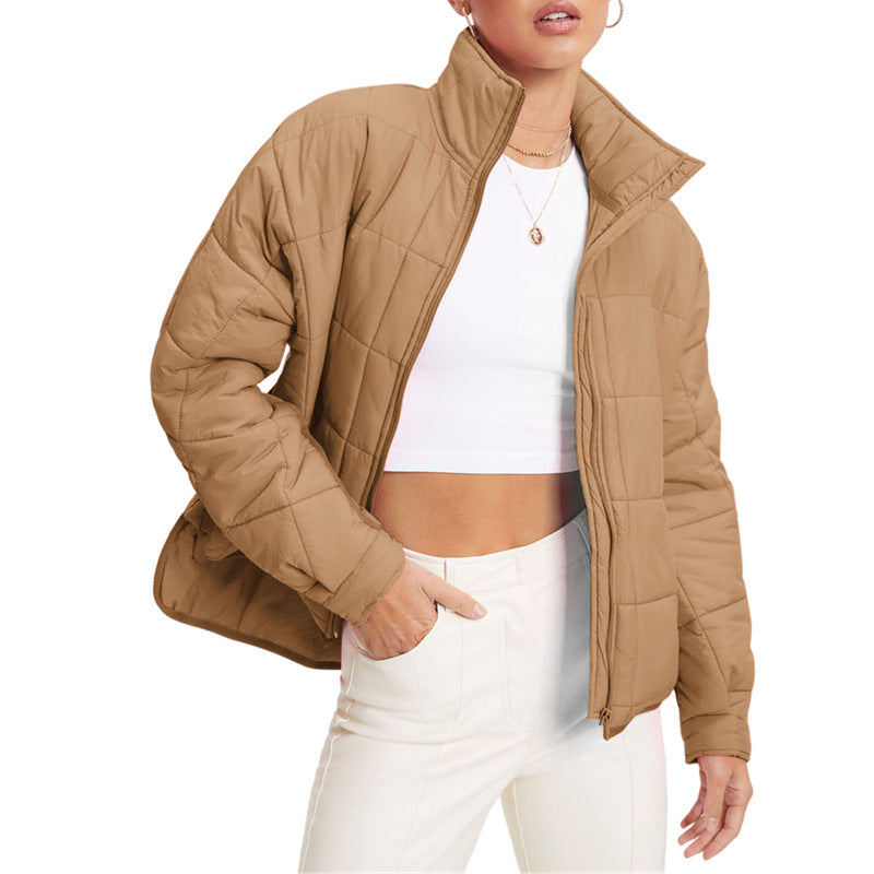Damen wärmeisolierte Steppjacke mit hohem Kragen ModeGeist