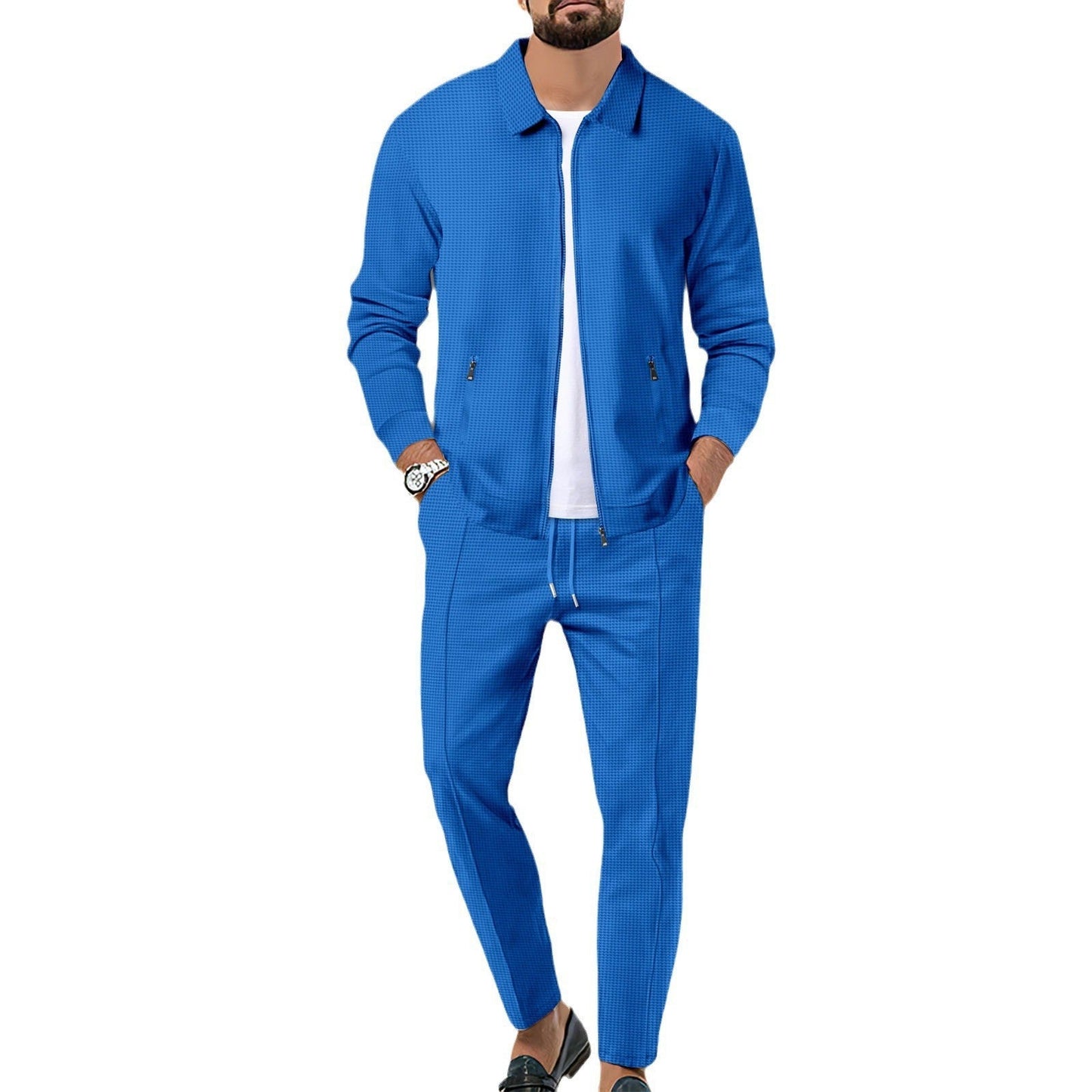 Herren modisches Freizeit-Set mit funktionalem Reißverschluss und elastischem Bund ModeGeist