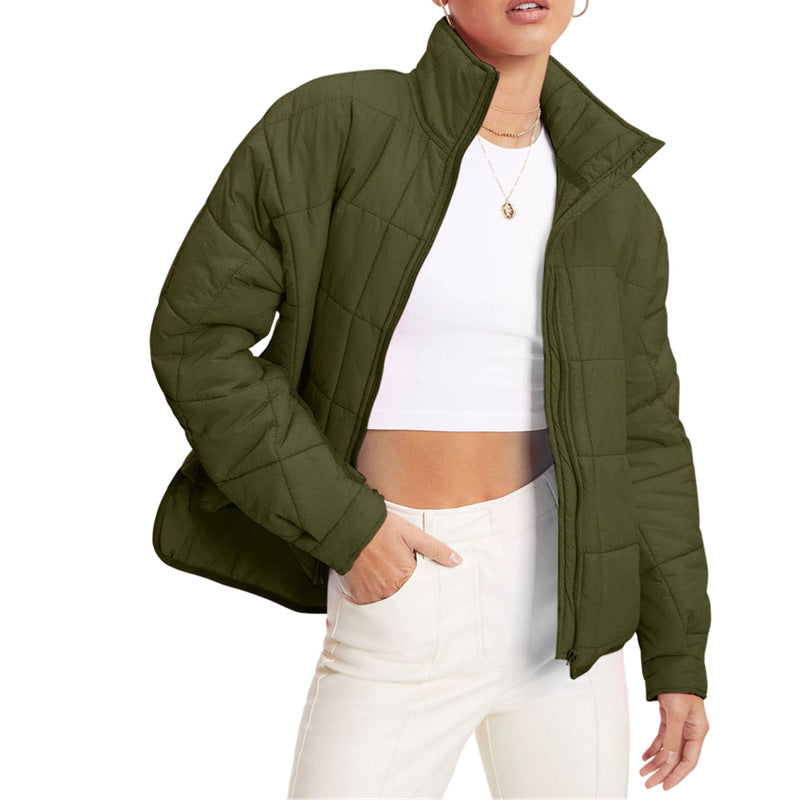 Damen wärmeisolierte Steppjacke mit hohem Kragen ModeGeist