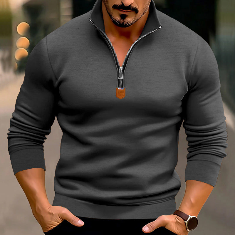 Herren Sweatshirt mit modernem Reißverschluss ModeGeist