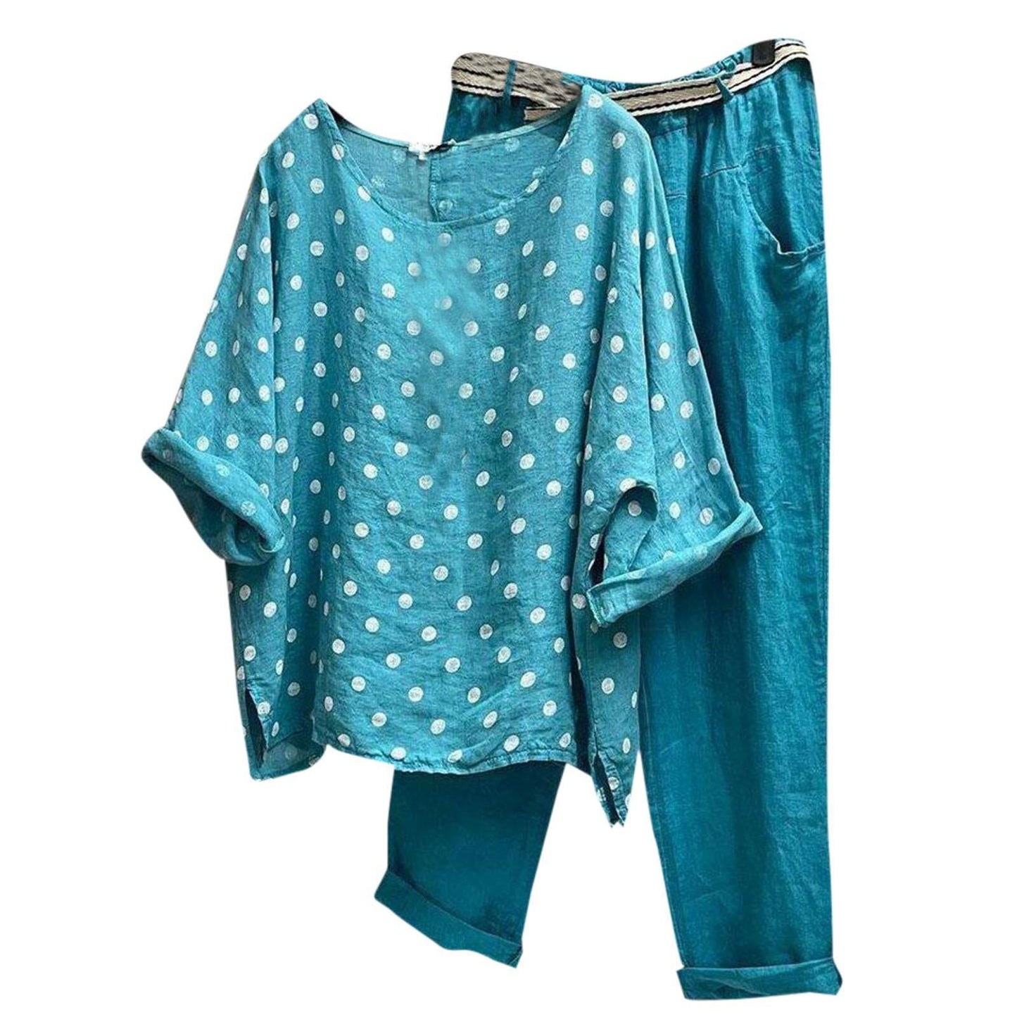 Modischer Damen Sommer-Anzug mit Polka Dots