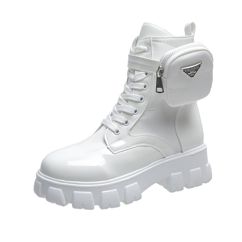 Damen Chunky Boots mit praktischem Seitentaschen-Design ModeGeist