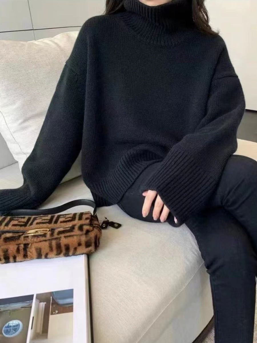 Damen Kuscheliger Rollkragenpullover aus hochwertigem Strick ModeGeist