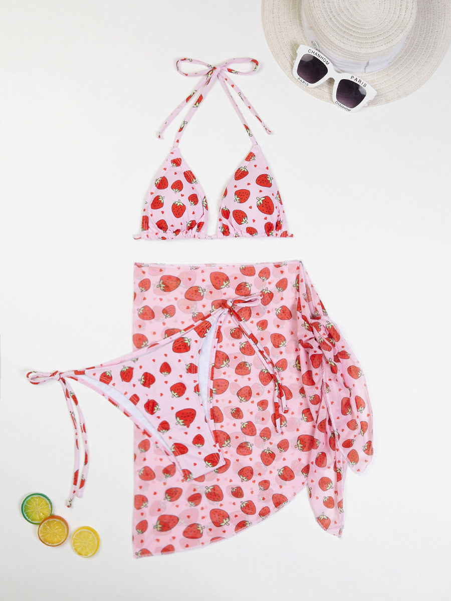 Modegeist Damen Dreieck Bikini Set mit transparentem Cover-Up