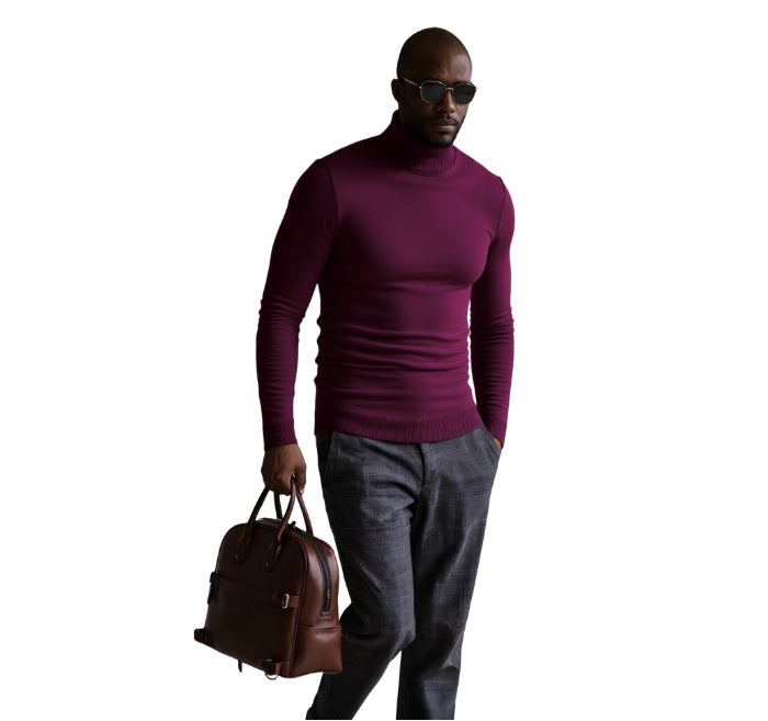 Herren rollkragen pullover mit feiner Struktur ModeGeist