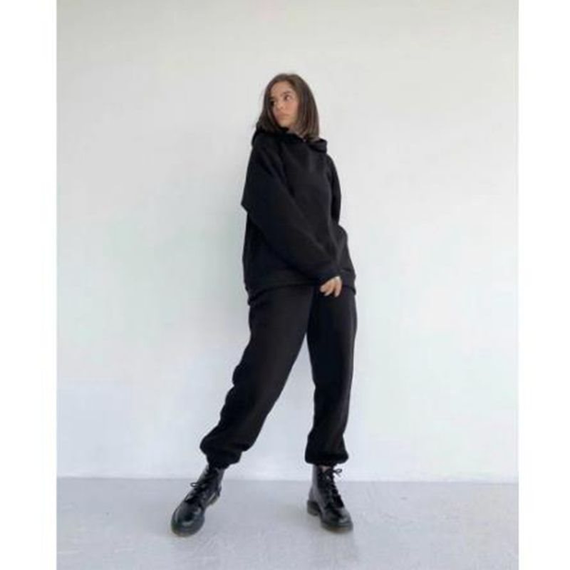 Damen lässiger Kapuzenpullover und Jogginghose Set ModeGeist