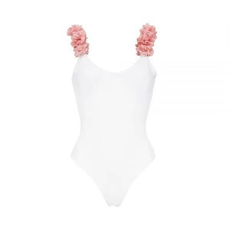 Eleganter Damen Badeanzug mit Blumen Trägern von MODEGEIST
