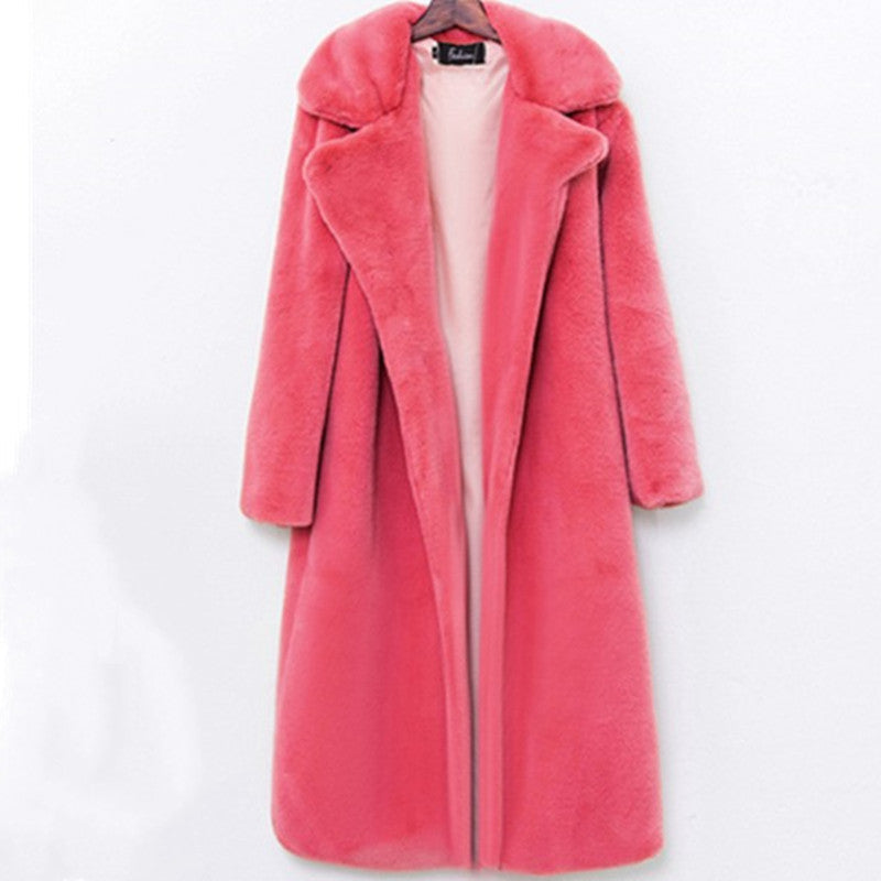 Damen Langhaarmantel im luxuriösen Teddy-Stil ModeGeist