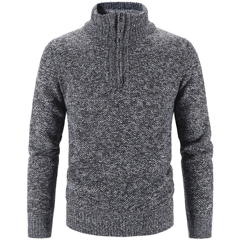 Herren modischer Rollkragenpullover mit elegantem Reißverschluss ModeGeist