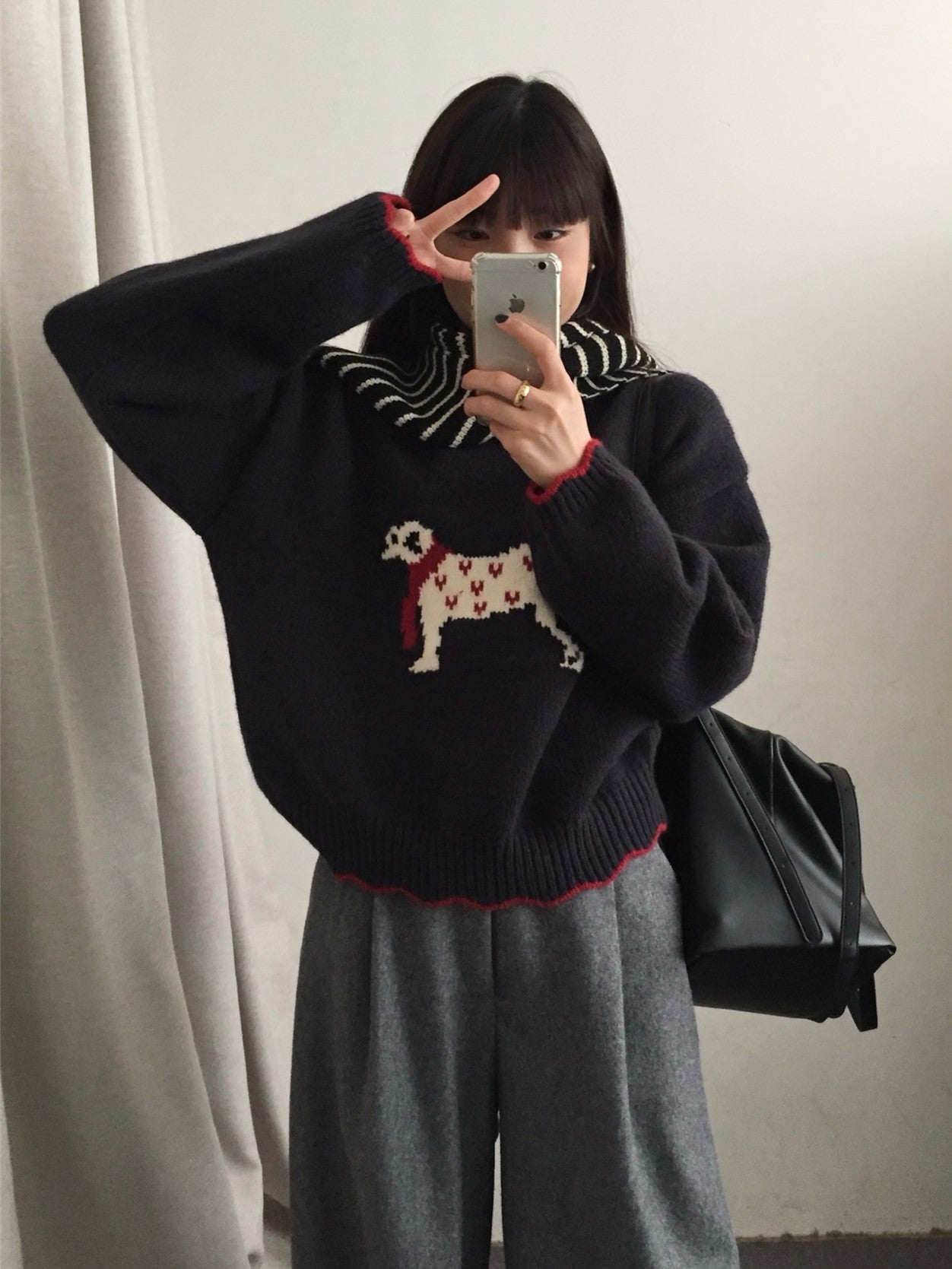 Damen kuscheliger Pullover mit Tiermotiv ModeGeist