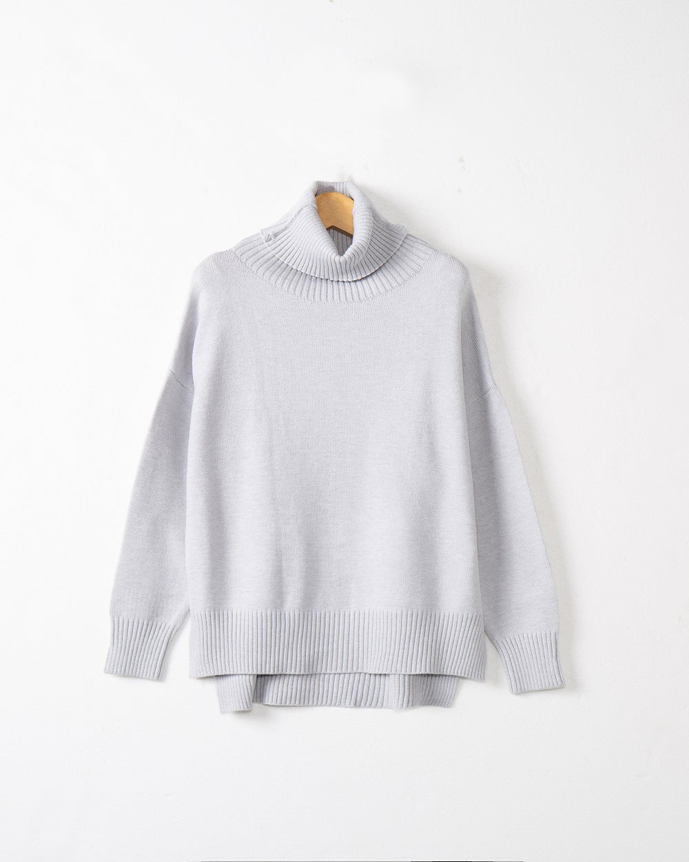 Damen legerer Rollkragenpullover mit praktischem Schnitt ModeGeist
