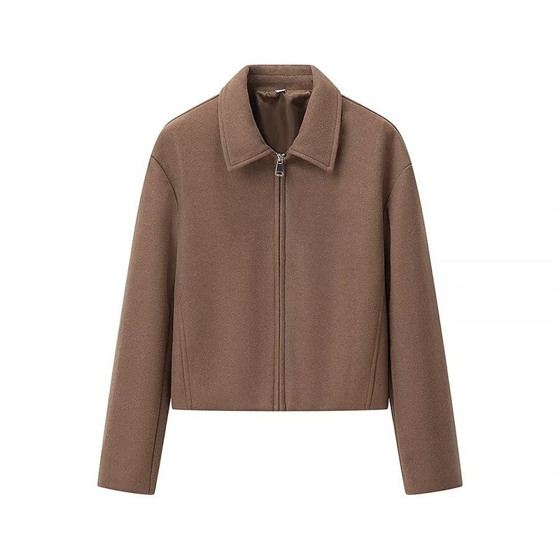 Damen modische Kurzjacke mit Stehkragen ModeGeist