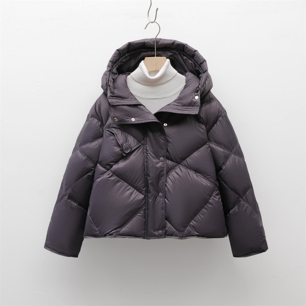 Damen Steppjacke mit abnehmbarer Kapuze ModeGeist
