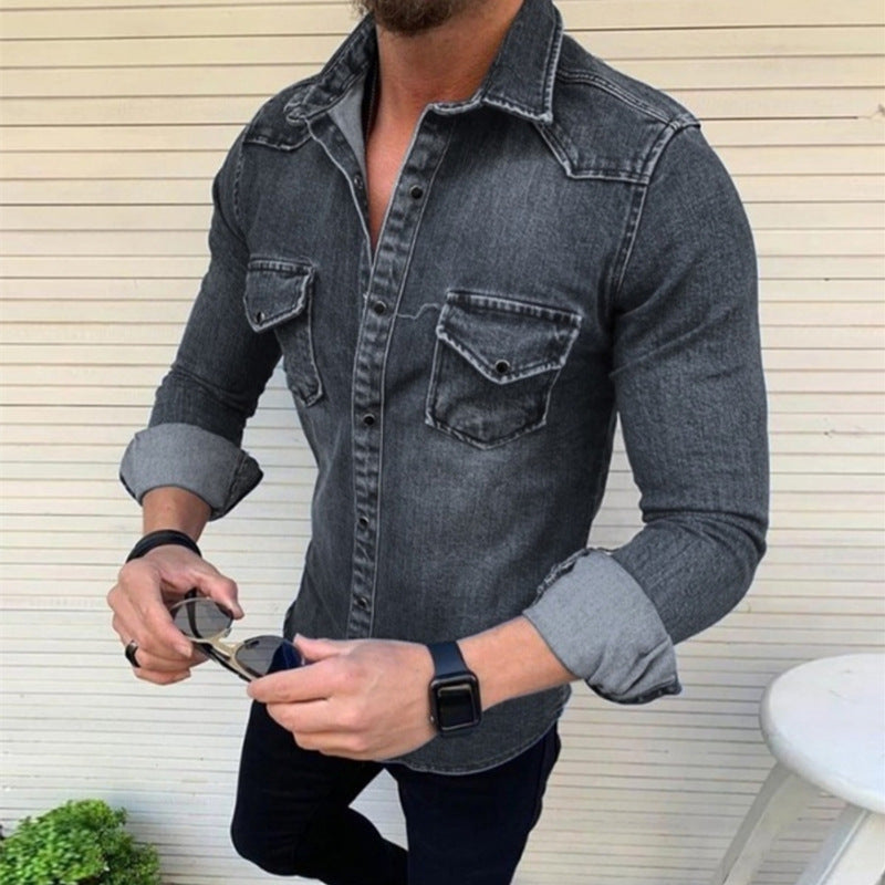 Herren Denim Hemd mit modernem Schnitt und praktischen Brusttaschen ModeGeist