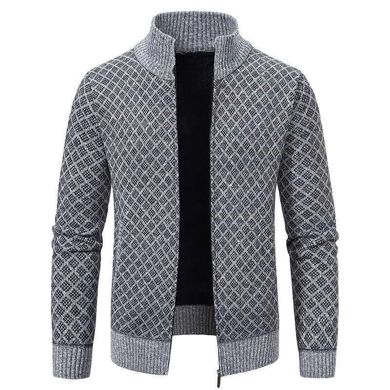 Damen elegante Strickjacke mit Stehkragen ModeGeist