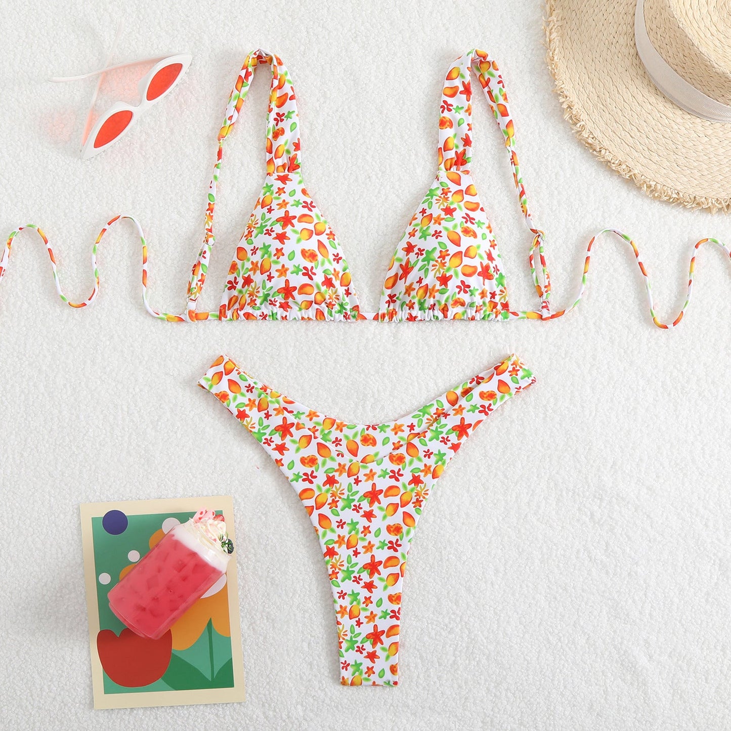 Bikini-Set mit Dreiecks-Ausschnitt und verstellbaren Trägern von MODEGEIST für Damen