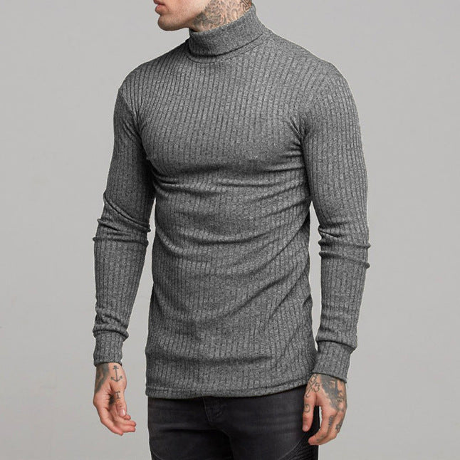 Herren modisches Langarmshirt mit Rollkragen ModeGeist