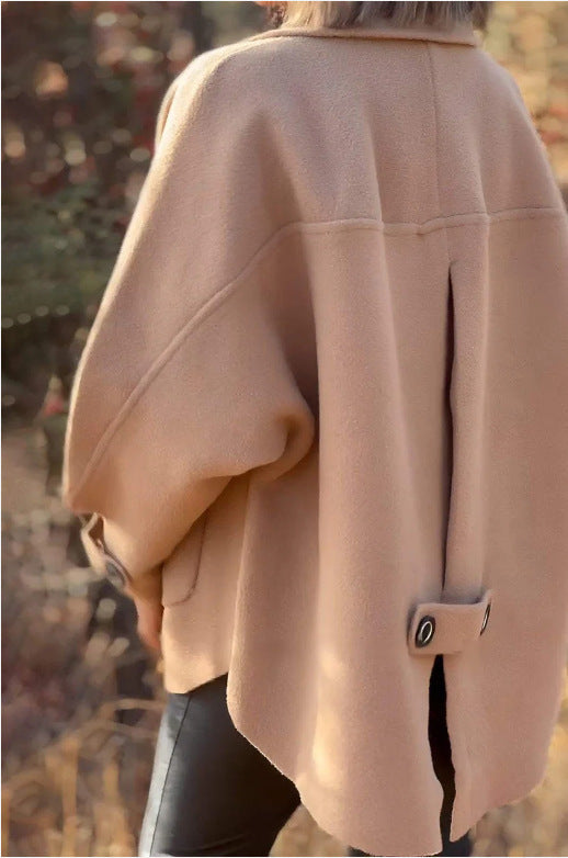 Damen modische und warme Wollejacke mit praktischen Taschen ModeGeist